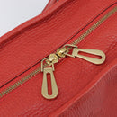LOEWE Amazona 36 Hand Bag Leather Red Gold Auth ep17132A-16
