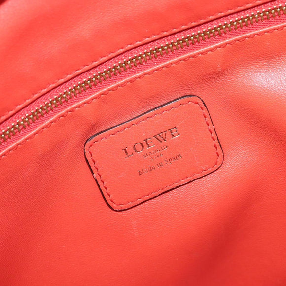 LOEWE Amazona 36 Hand Bag Leather Red Gold Auth ep17132A