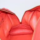 LOEWE Amazona 36 Hand Bag Leather Red Gold Auth ep17132A-19