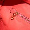 LOEWE Amazona 36 Hand Bag Leather Red Gold Auth ep17132A-21