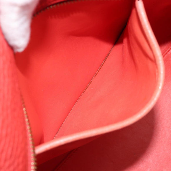 LOEWE Amazona 36 Hand Bag Leather Red Gold Auth ep17132A