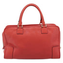 LOEWE Amazona 36 Hand Bag Leather Red Gold Auth ep17132A-3