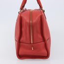LOEWE Amazona 36 Hand Bag Leather Red Gold Auth ep17132A-4