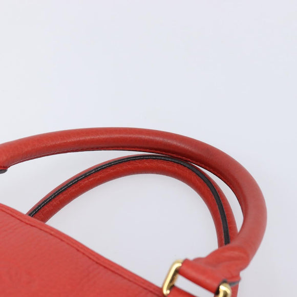 LOEWE Amazona 36 Hand Bag Leather Red Gold Auth ep17132A