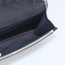 FENDI Chain Karito Shoulder Bag Leather Black Silver 8M0346 Auth ep17134A-19
