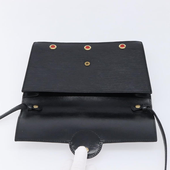 LOUIS VUITTON Epi Hublot Shoulder Bag Black Red M52557 LV Auth ep17135