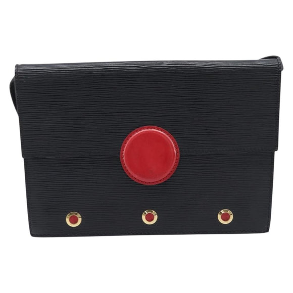LOUIS VUITTON Epi Hublot Shoulder Bag Black Red M52557 LV Auth ep17135
