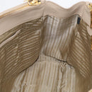 PRADA Hand Bag Leather Beige Gold Auth ep17142V-18