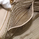 PRADA Hand Bag Leather Beige Gold Auth ep17142V-20