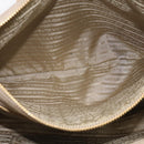PRADA Hand Bag Leather Beige Gold Auth ep17142V-26