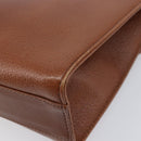 Burberrys Hand Bag Leather Brown Gold Auth ep17148-12
