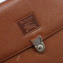 Burberrys Hand Bag Leather Brown Gold Auth ep17148-15