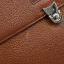 Burberrys Hand Bag Leather Brown Gold Auth ep17148-16