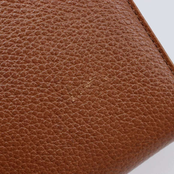 Burberrys Hand Bag Leather Brown Gold Auth ep17148