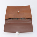Burberrys Hand Bag Leather Brown Gold Auth ep17148-18