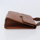 Burberrys Hand Bag Leather Brown Gold Auth ep17148-4