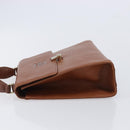 Burberrys Hand Bag Leather Brown Gold Auth ep17148-5