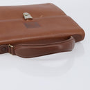 Burberrys Hand Bag Leather Brown Gold Auth ep17148-7