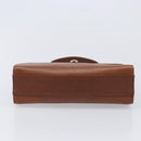 Burberrys Hand Bag Leather Brown Gold Auth ep17148-9
