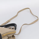 PRADA Hand Bag Leather 2way Beige Gold Auth ep17149V-10