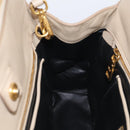 PRADA Hand Bag Leather 2way Beige Gold Auth ep17149V-22