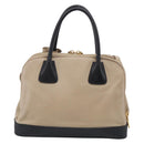 PRADA Hand Bag Leather 2way Beige Gold Auth ep17149V-3