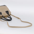 PRADA Hand Bag Leather 2way Beige Gold Auth ep17149V-9