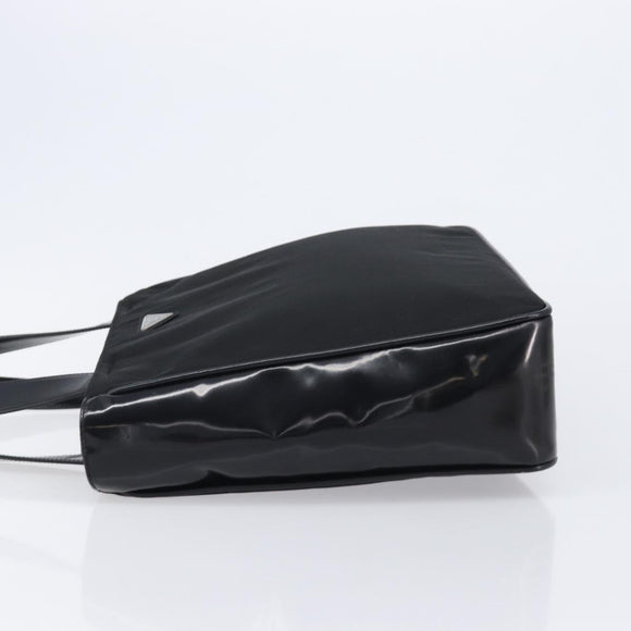 PRADA Tote Bag Nylon Black Silver Auth ep17150