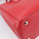 PRADA Hand Bag Safiano Leather 2way Red Silver Auth ep17151V-15