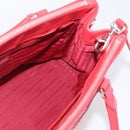 PRADA Hand Bag Safiano Leather 2way Red Silver Auth ep17151V-22