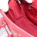 PRADA Hand Bag Safiano Leather 2way Red Silver Auth ep17151V-23