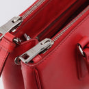 PRADA Hand Bag Safiano Leather 2way Red Silver Auth ep17151V-27