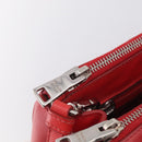 PRADA Hand Bag Safiano Leather 2way Red Silver Auth ep17151V-29