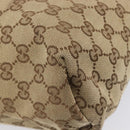 GUCCI GG Canvas Web Sherry Line Shoulder Bag Beige Silver 189751 Auth ep17155-11