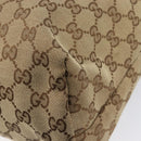 GUCCI GG Canvas Web Sherry Line Shoulder Bag Beige Silver 189751 Auth ep17155-12