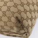 GUCCI GG Canvas Web Sherry Line Shoulder Bag Beige Silver 189751 Auth ep17155-13