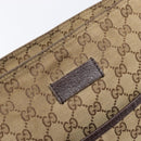 GUCCI GG Canvas Web Sherry Line Shoulder Bag Beige Silver 189751 Auth ep17155-14