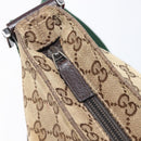 GUCCI GG Canvas Web Sherry Line Shoulder Bag Beige Silver 189751 Auth ep17155-15