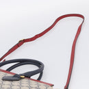 GUCCI GG Supreme Hand Bag PVC 2way Navy Gold 409534 Auth ep17157V-10