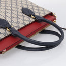 GUCCI GG Supreme Hand Bag PVC 2way Navy Gold 409534 Auth ep17157V-7
