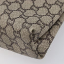 GUCCI GG Plus Supreme Web Sherry Line Tote Bag PVC Beige Gold Auth ep17160-10