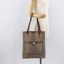 GUCCI GG Plus Supreme Web Sherry Line Tote Bag PVC Beige Gold Auth ep17160-24