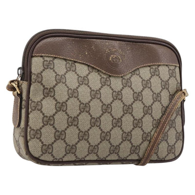 GUCCI GG Supreme Shoulder Bag PVC Beige Gold 007 115 6428 Auth ep17161