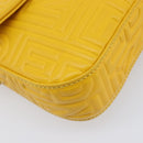 FENDI Mamma Baguette Shoulder Bag Leather Yellow Gold Auth ep17165SAM-11