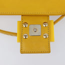 FENDI Mamma Baguette Shoulder Bag Leather Yellow Gold Auth ep17165SAM-19