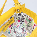 FENDI Mamma Baguette Shoulder Bag Leather Yellow Gold Auth ep17165SAM-22