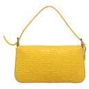 FENDI Mamma Baguette Shoulder Bag Leather Yellow Gold Auth ep17165SAM-3