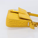 FENDI Mamma Baguette Shoulder Bag Leather Yellow Gold Auth ep17165SAM-4