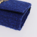 Saint Laurent Kate Chain Shoulder Bag Tweed Blue Gold Auth ep17166M-11