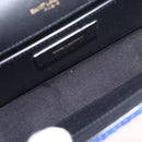 Saint Laurent Kate Chain Shoulder Bag Tweed Blue Gold Auth ep17166M-20